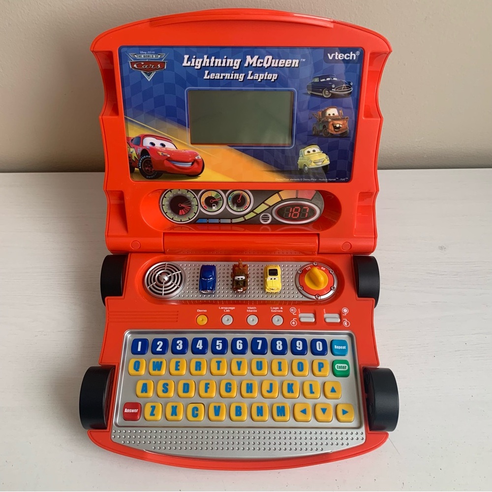 VTech Disney Pixar Cars Lightning McQueen Learning Laptop English Works